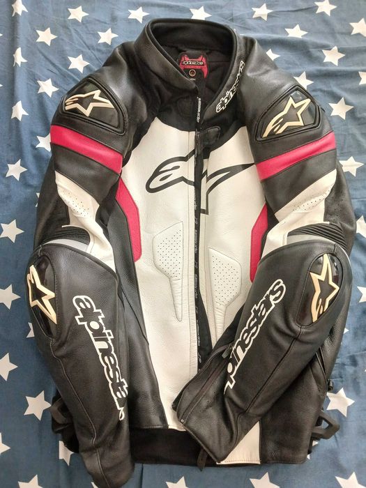 Casaco moto couro alpinestars gp pro
