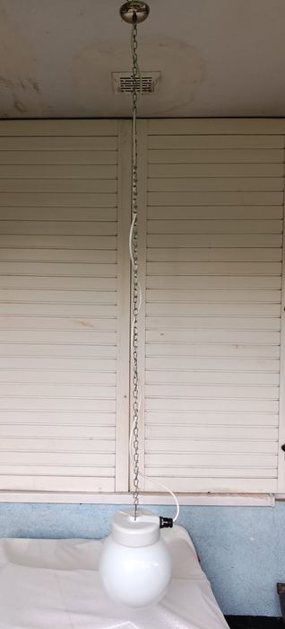 Ceramiczna Lampa sufitowa OPS wisząca Prl Industrialna. Dostępne 2sztuki.