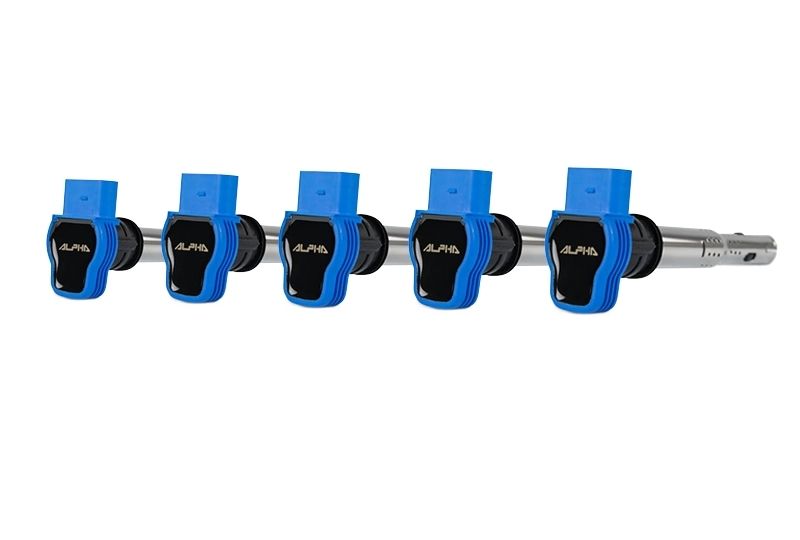 KIT DE 5 BOBINES DE IGNIÇÃO ALPHA COMPETITION PARA AUDI 8P RS3 / TTRS 8J - 2.5 TFSI - AZUL