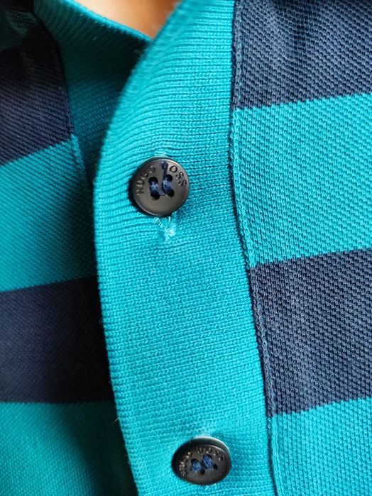 Koszulka polo z długim rękawem Hugo Boss w paski