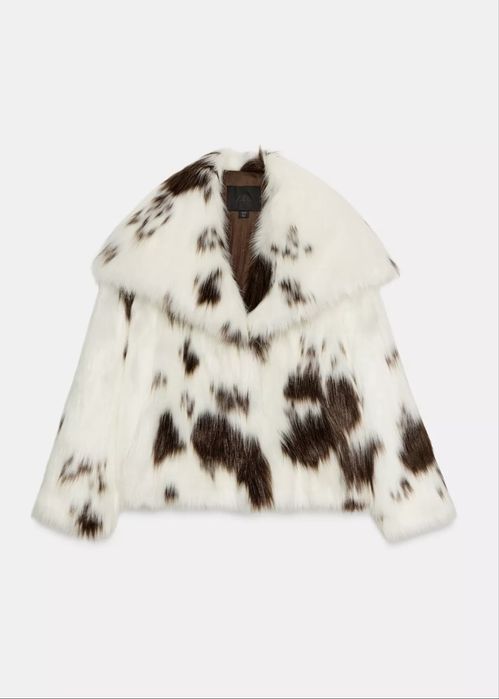 Шуба Zara з тваринним принтом