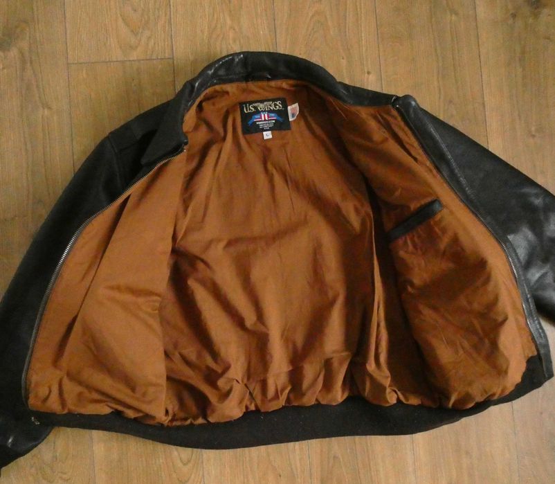 Kurtka męska skórzana Us WINGS A2  pilotka LOTNICZA skóra  L/XL