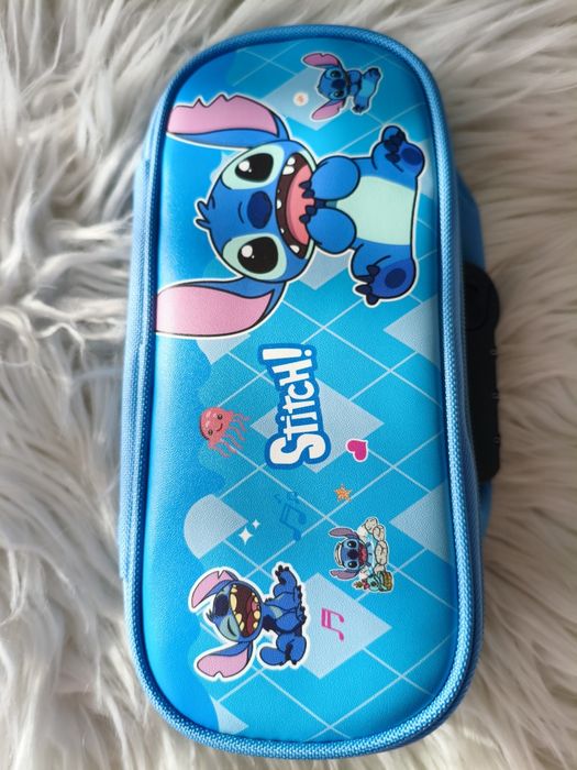 Piórnik Stitch Sticz niebieski ja zamek i szyfr
