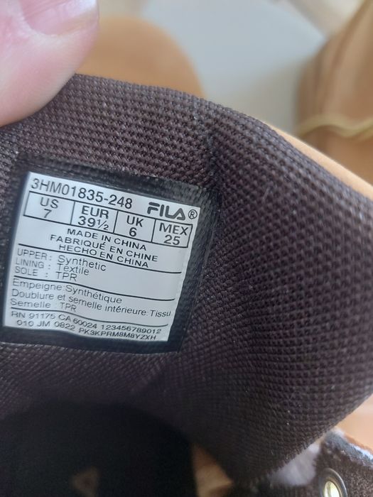 Botki Fila trapery ubrane 2 razy 39 r