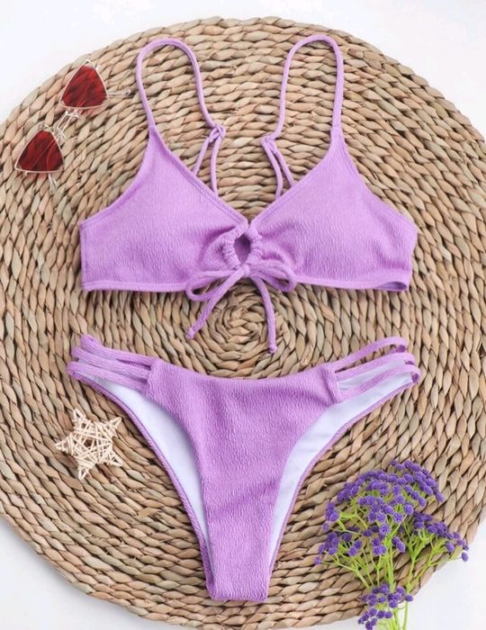 Strój kąpielowy bikini push up wiązany L 40 Nowy