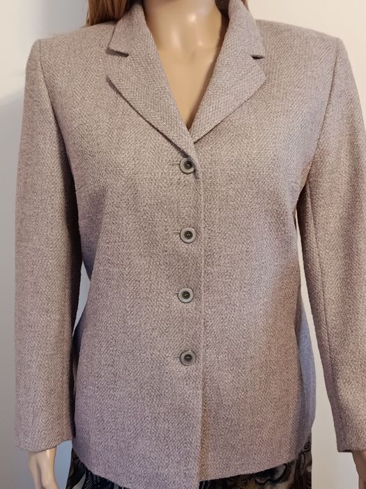 Wełniana ciepła marynarka damska wełna dziewicza schurwolle rozmiar 44