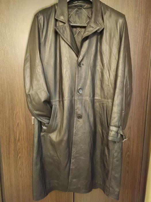 Плащ кожаный мужской