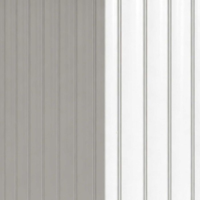 Abrigo de Jardim Metálico 213x130x185 cm Branco e Cinzento