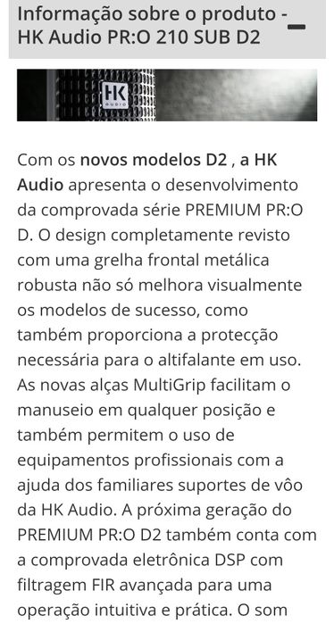 Coluna HK Audio PR:O 210 SUB D2