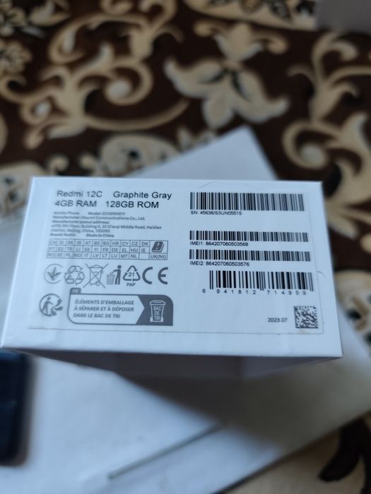 Полный комплект Xiaomi redmi 12C 4/128.Новый.