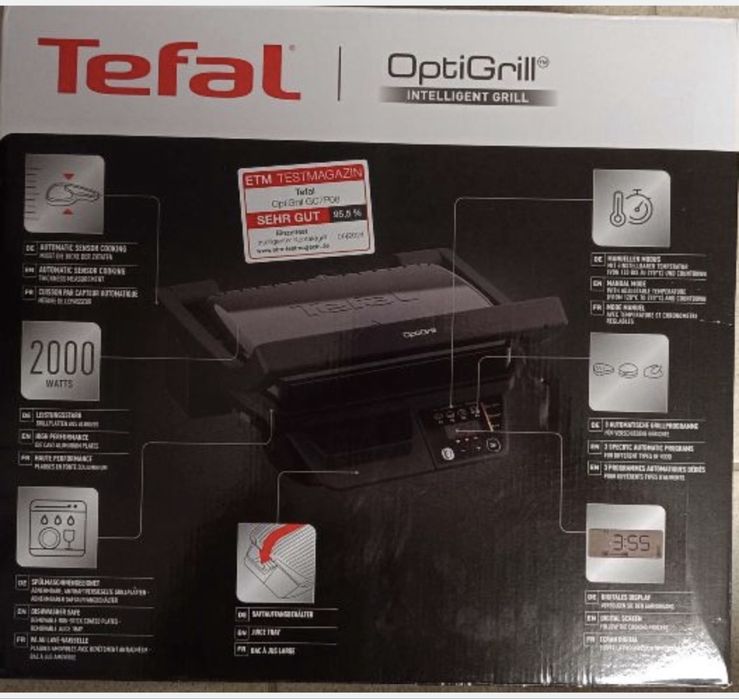 Grill ogrodowy TEFAL OptiGrill GC7P08
