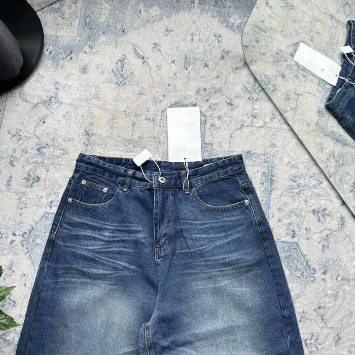 Baggy blue jeans jorts shorts y2k sk8 широкі оверсайз racer jaded balenci bootcut washed сині довгі джинсові шорти реп беггі багги