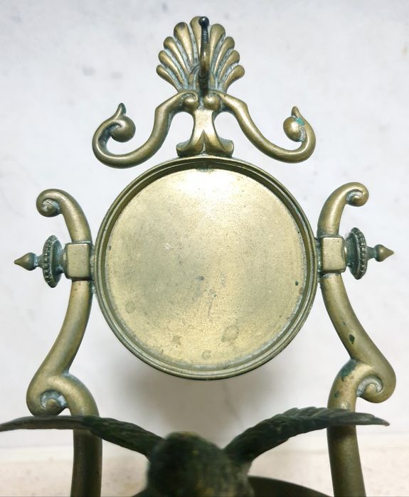 Raro antigo maravilhoso suporte de relógio de bolso com pássaro