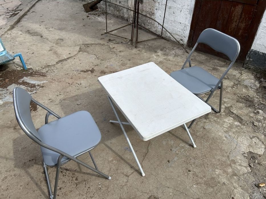 Раскладной стол со стульями комплект для пикника или в гараж на дачу: 1 ...