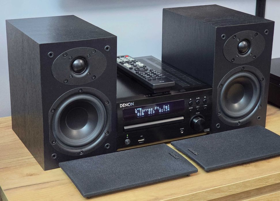 Denon D-M39 Zestaw Stereo Amplituner Kolumny Odtwarzacz CD MP3 USB