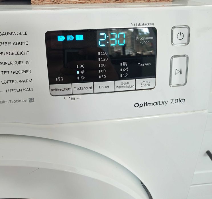 Szuszarka Samsung (DV7FM5020KW/EG) - OptimalDry 7kg z pompą ciepła (A++)