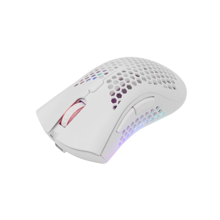 Mysz bezprzewodowa LIONEL White Shark 10 000 DPI RGB 6D Gaming