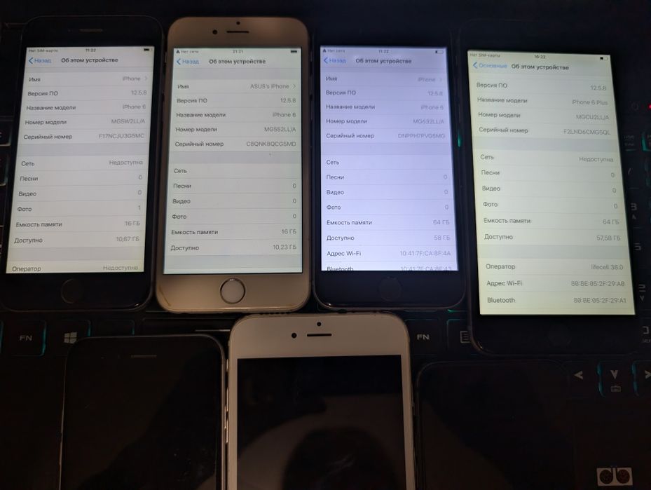 Iphone 7 шт  на запчасти 6,6 plus,8