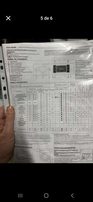 Máquina de Lavar roupa de encastre