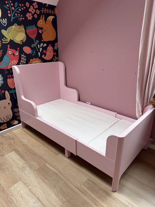 Łóżko Busunge Ikea różowe