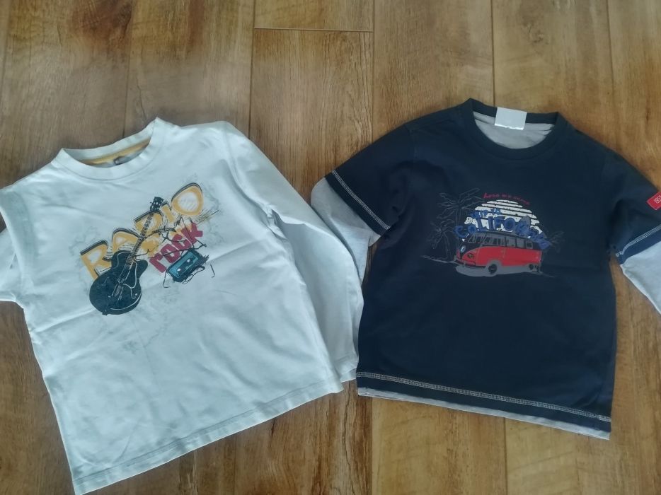 Zestaw bluzka plus bluzka długi rękaw r. 122-128
