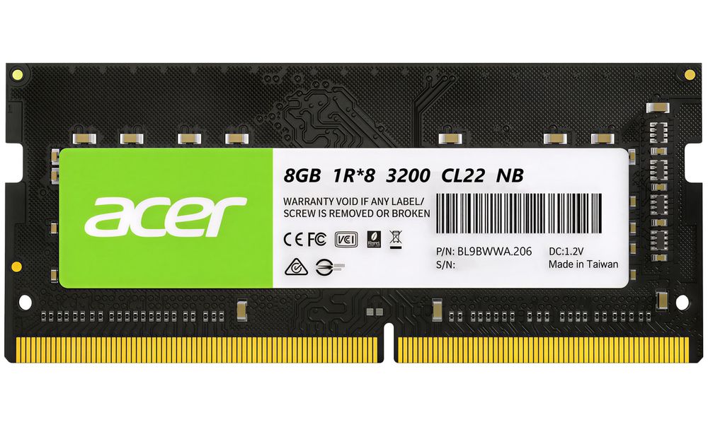Pamięć Ram Sodimm Acer 8Gb Bl.9Bwwa.120 RAM 3200Mhz Cl22
