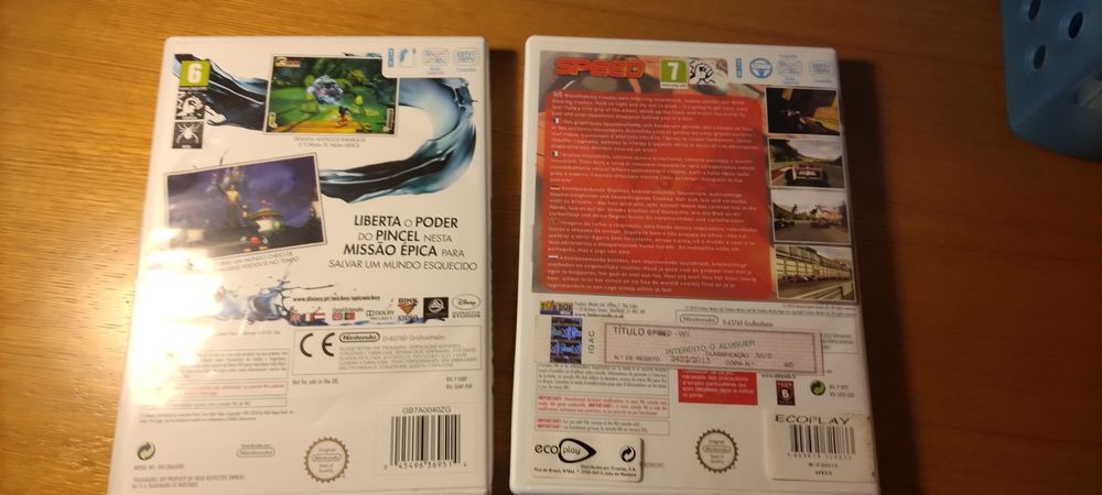 2 jogos da Wii do mickey e das corridas