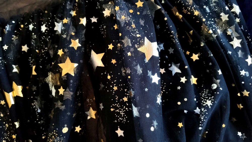 Vestido de Festa Rapariga Preto c/ Estrelas – Tam. 164