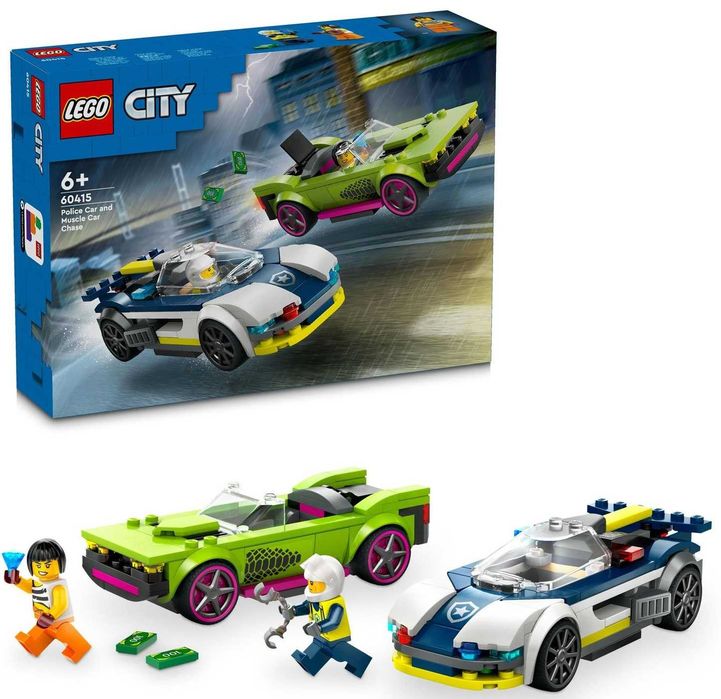 LEGO CITY 60415 Pościg Radiowozu Za Muscle Carem Klocki Zestaw *NOWE*