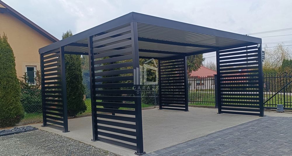 Carport Premium - Wiata Samochodowa 6X6 Antracyt Id941