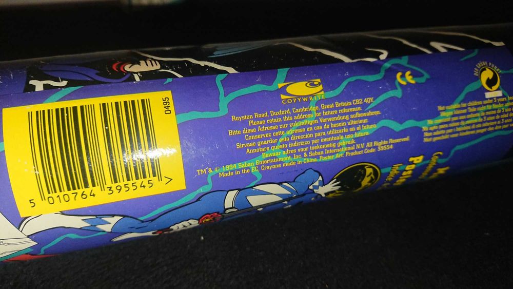 Tuba + 4 plakaty Poster Art Power Rangers vintage 1994 Saban