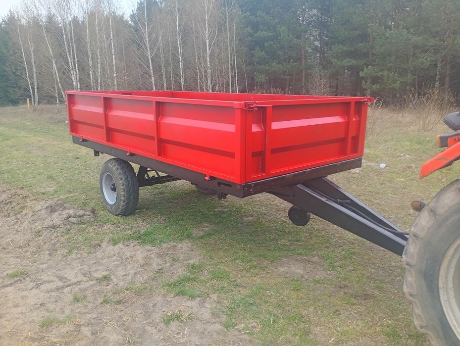 Przyczepa jednoosiowa wywrotka 3strony nowy siłownik