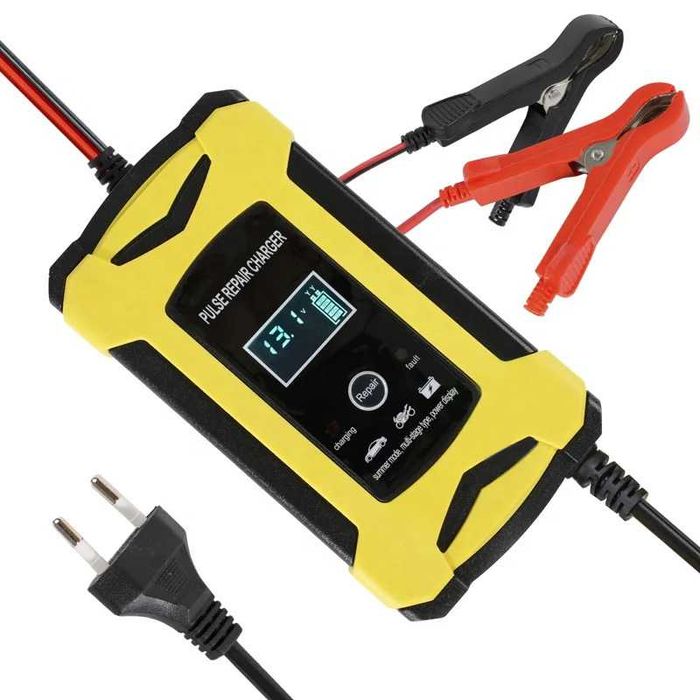 Carregador de Bateria 12V Chumbo-Ácido - Para Moto e Carro