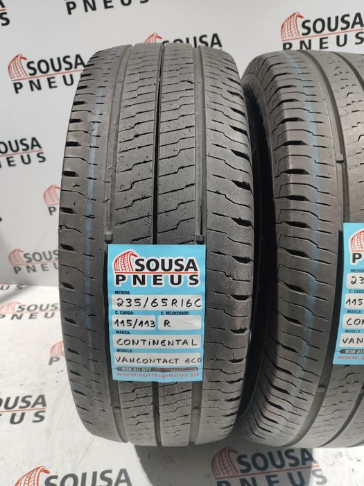 2 pneus semi novos 235-65R16C Continental-  Oferta dos Portes