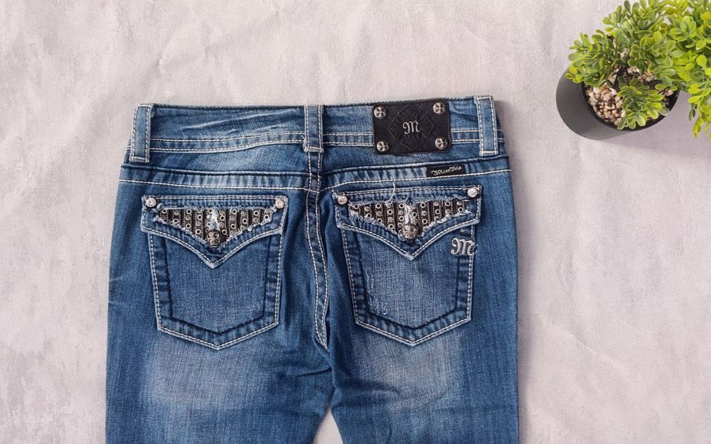 Miss me Jeans \ Джинси зі стразами Y2K Sk8 bootcut Rock Revival