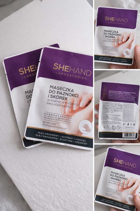 SheHand maseczki do paznokci i skórek w formie nakładek | 2 sztuki