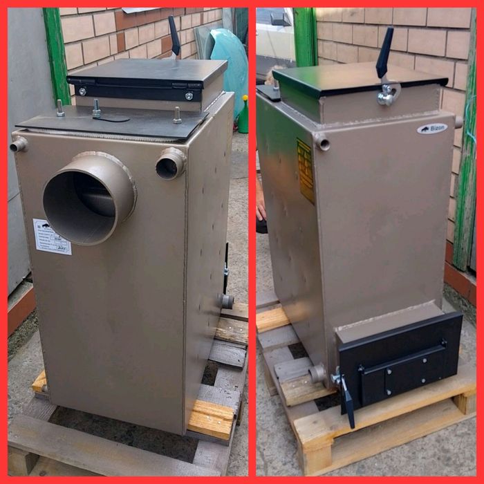 Котел шахтный Холмова твердотопливный,Кирша  6 - 100 кВт! Дымоходы