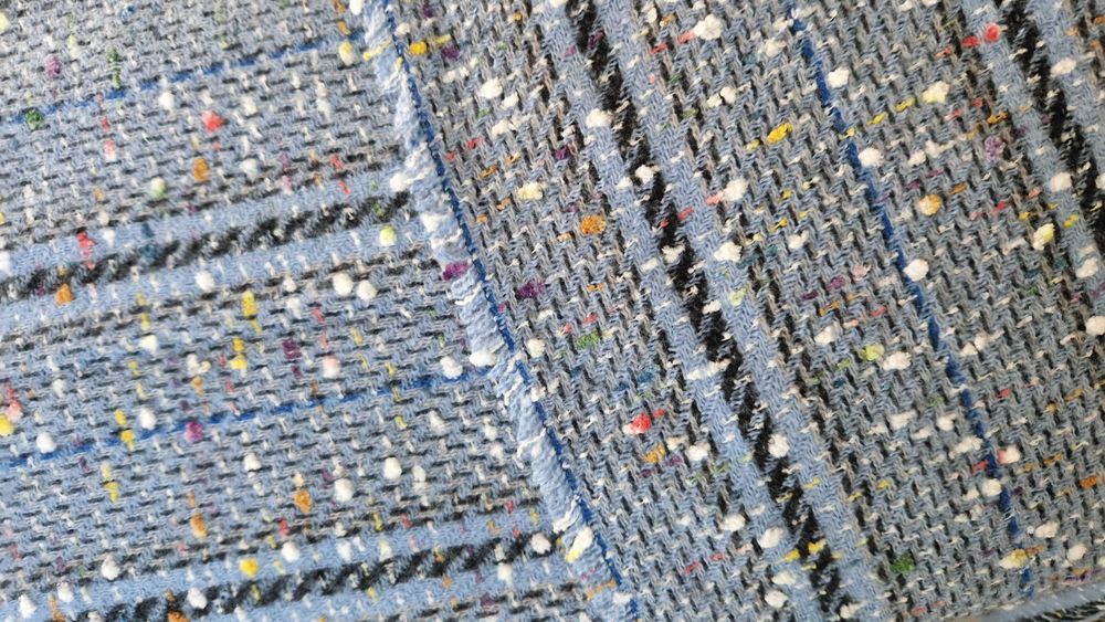 Manta azul estampada 195 cm comprimento x 60 cm de largura