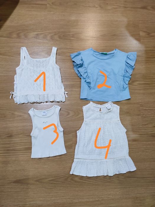 Blusas/tops alças/ cavas menina 7 e 8 anos