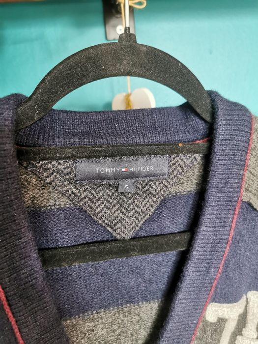 Tommy Hilfiger wełniany kardigan, S, stan idealny