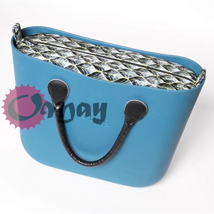 CZARNY organizer OBAG STANDARD szary welur wachlarze 2 kieszenie OMAY