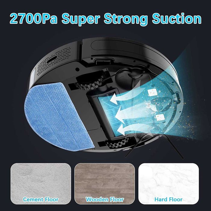 Robot sprzątający Tikom G8000 PRO – Odkurza i Myje w Jednym!