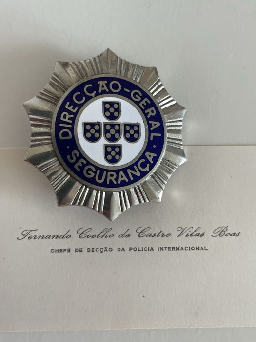 Crachá da polícia PIDE DGS + Cartao