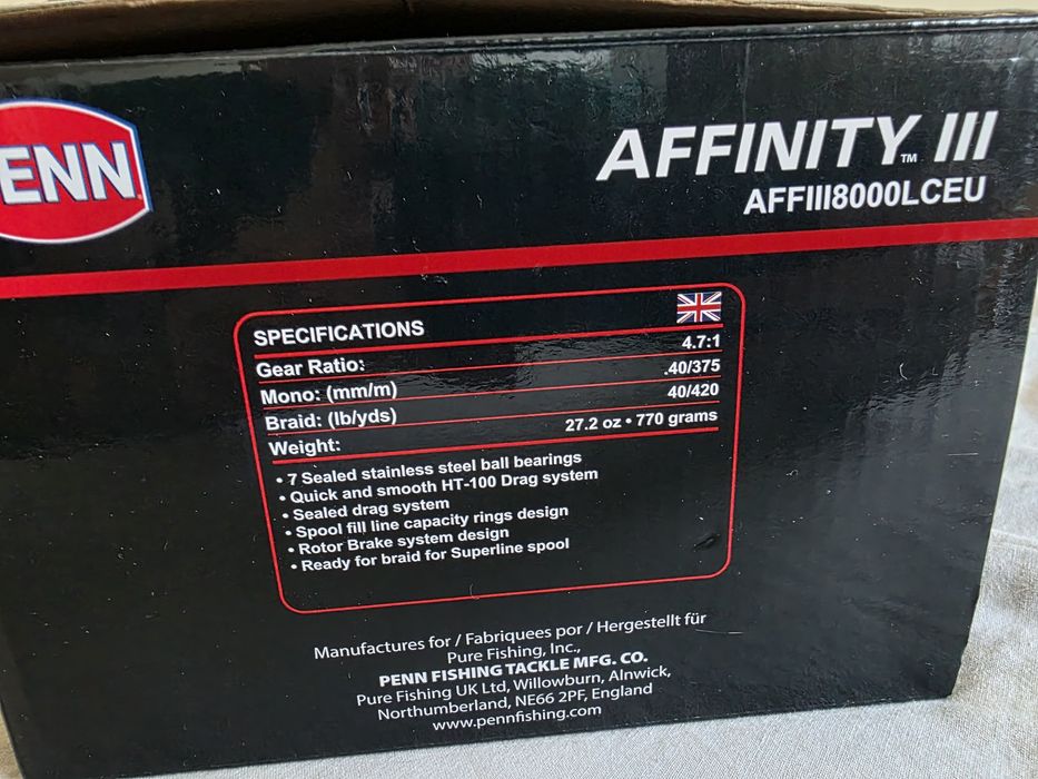 Zestaw: Kołowrotek PENN Affinity lll8000LCEU oraz wędka Sonik SKS
