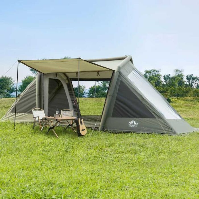 Tenda campismo insuflável 8 pessoas, 6.30m - montagem 2/3 minutos