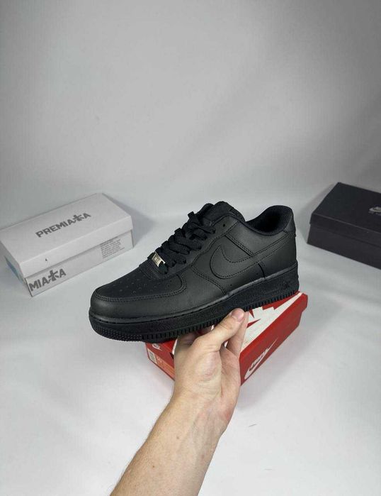 (БЕЗ ПЕРЕДОПЛАТИ) Кросівки Nike Air Force 1 Black чорні найк ар форс