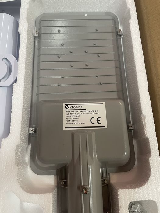 Lampa Uliczna, Solarna Led Ligh 2000W, latarnia uliczna HIT CENOWY