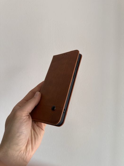 Etui z klapką zamykane brązowe do SAMSUNG GALAXY A57