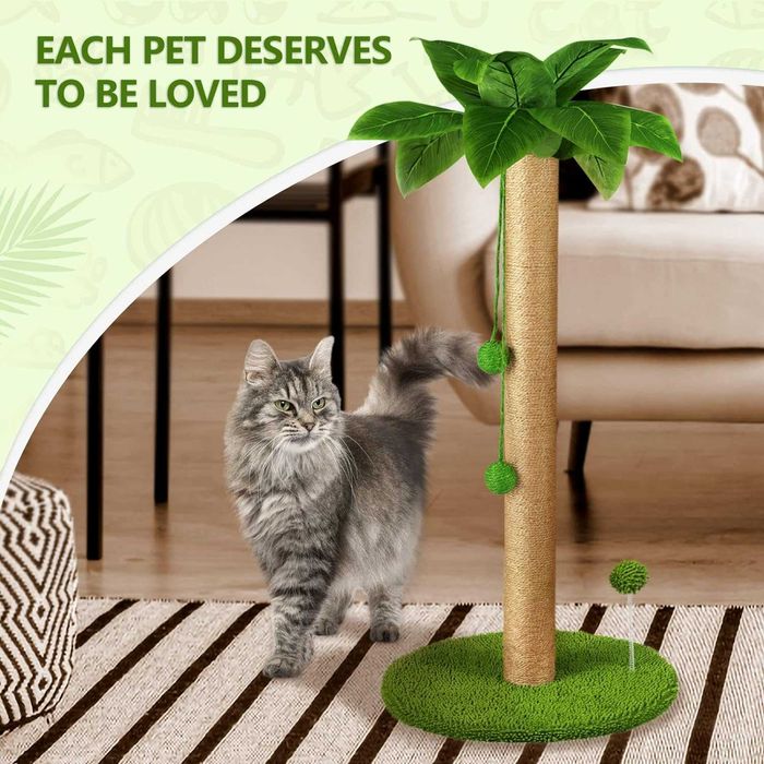 Poste arranhador para gatos em forma de planta 40 x 78 cm -NOVO SELADO