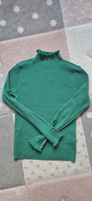 Półgolf sweter damski z ozdobnymi guzikami rozm. S/M 36/38